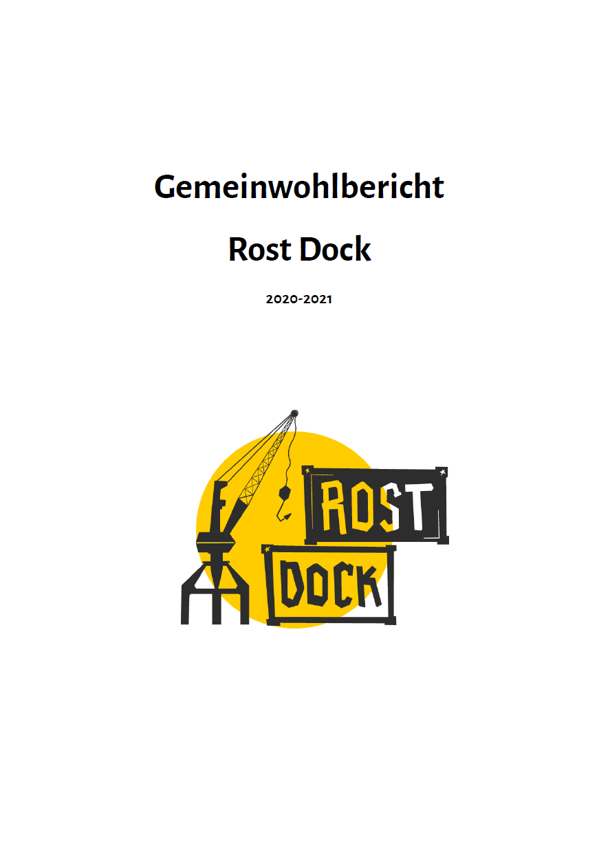 Titelseite Gemeinwohlbericht Rost Dock 2021-2022 (Link zum Dokument)